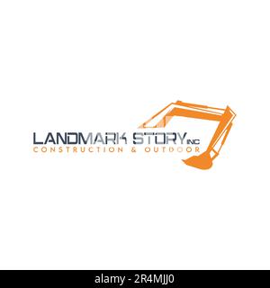 Landmark Story Inc Logo-Design in Vektorvorlage Stock Vektor