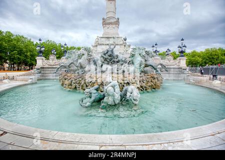 Bordeaux ist eine Hafenstadt an der Garonne im Departement Gironde im Südwesten Frankreichs. Es ist die Hauptstadt der Region Nouvelle-Aquitaine sowie die Präfektur Girond Stockfoto