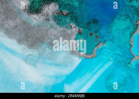 Abstrakter, farbenfroher Hintergrund. Thema - Karibisches Meer Stockfoto