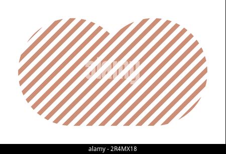 Trendiges Vektorelement minimalistische geometrische Basislinien Wolkenelement. Form abstrakte Figur bauhaus Form. Texturabbildung im Retro-Stil. Modernes Design Stock Vektor