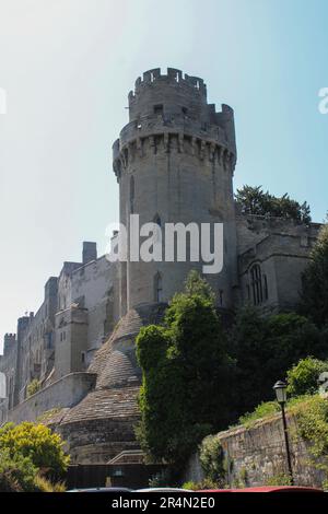 Warwick Castle in der Stadt Warwick, Großbritannien Stockfoto