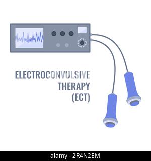 Elektrokrampftherapie bei schwerer Depression Stock Vektor