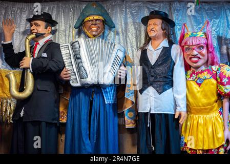 Dekoration des brasilianischen Karnevalsfestivals hergestellt in Olinda, PE, Brasilien. Stockfoto