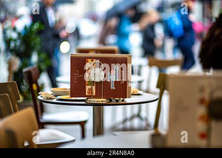 Zanoni und Zanoni Gelateria und Eiscreme Shop im Zentrum von Wien Osterreich am 2. Mai 2023 Stockfoto