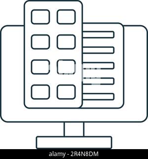 BIM-Symbol. Monochrome einfache Schilder aus der Digitalisierungssammlung. BIM-Symbol für Logo, Vorlagen, Webdesign und Infografiken. Stock Vektor