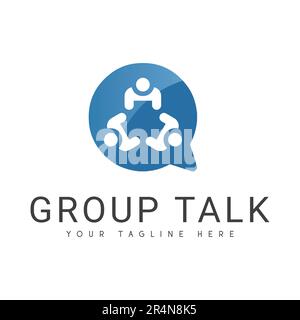 Group Talk Logo Design Conversation Consulting Logo Stock Vektor