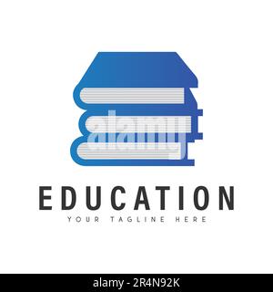 Bildungs-Logo-Design Bücher Abschlusskappe Logotyp Logo der Global Academy Stock Vektor