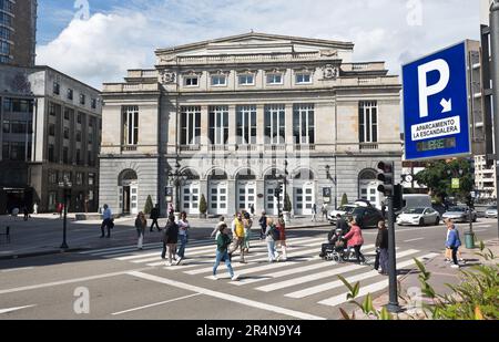 Das Campoamor Theater, Oviedo, Asturien, Spanien. Es ist das Opernhaus Oviedo, das 1892 gegründet wurde. Princesa-Preisverleihung Stockfoto