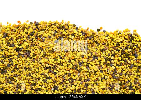 Frische Bienenpollen, Hintergrundansicht von oben Stockfoto