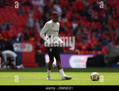 Wembley Stadium, London, Großbritannien. 29. Mai 2023. EFL League One Play Off Football Final, Barnsley gegen Sheffield Wednesday; Jaden Brown von Sheffield Wednesday Warming Up Credit: Action Plus Sports/Alamy Live News Stockfoto