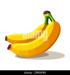 Süße Banane. Isoliertes Symbol für Banane. Banane im flachen Stil. Stock Vektor