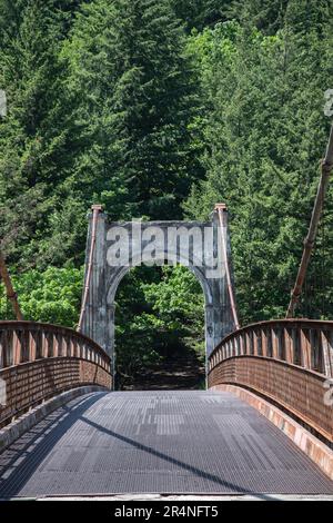 Historische Alexandra Bridge in Spuzzum, British Columbia, Kanada Stockfoto