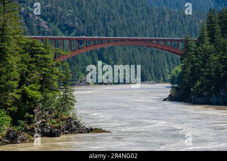 Alexandra Bridge in Puzzum, British Columbia, Kanada Stockfoto