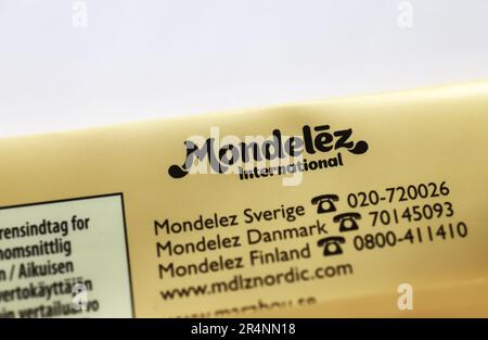 Zeichen und Symbole, Mondelez International, Inc. Logo. Stockfoto