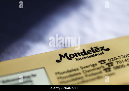 Zeichen und Symbole, Mondelez International, Inc. Logo. Stockfoto