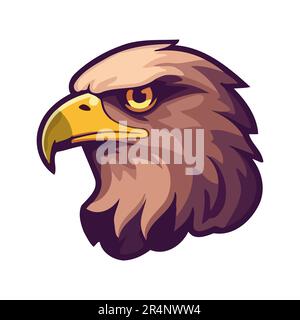 Eagle-Logo. Abstrakter Adlerkopf. Süßes Adlerzeichen. Vektordarstellung Stock Vektor