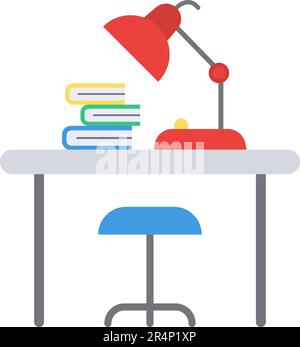 Vektorbild des Schreibtischlampensymbols. Stock Vektor