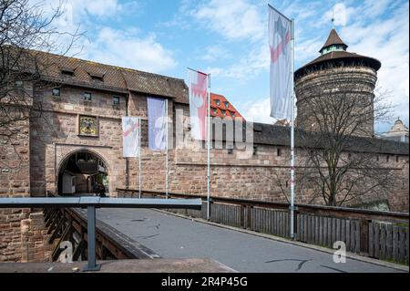 Nürnberger Altstadt und Frauentor in Nürnberg Stockfoto