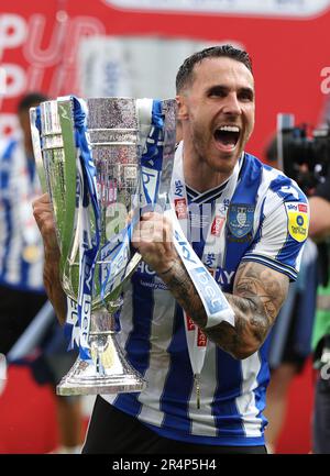 London, Großbritannien. 29. Mai 2023. Lee Gregory aus Sheffield am Mittwoch feiert das Spiel der Sky Bet League 1 im Wembley Stadium, London. Das Bild sollte lauten: David Klein/Sportimage Credit: Sportimage Ltd/Alamy Live News Stockfoto