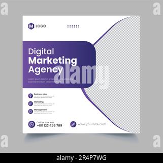 Digital Marketing Agency Social Media Web Banner Post Template Design. Stock Vektor