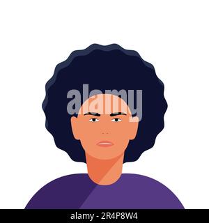 Gesicht eines Mannes mit geschwollenen Haaren Stock Vektor
