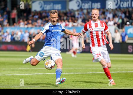 Lyngby, Dänemark. 29. Mai 2023. Frederik Gytkjaer (26) von Lyngby Boldklub, gesehen während des dänischen Superliga-Spiels 3F zwischen Lyngby Boldklub und Aalborg BK im Lyngby-Stadion in Lyngby. (Foto: Gonzales Photo/Alamy Live News Stockfoto