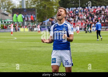 Lyngby, Dänemark. 29. Mai 2023. Frederik Gytkjaer (26) von Lyngby Boldklub, gesehen nach dem dänischen Superliga-Spiel 3F zwischen Lyngby Boldklub und Aalborg BK im Lyngby-Stadion in Lyngby. (Foto: Gonzales Photo/Alamy Live News Stockfoto