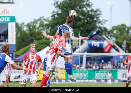 Lyngby, Dänemark. 29. Mai 2023. Petur Knudsen (8) von Lyngby Boldklub, gesehen während des dänischen Superliga-Spiels 3F zwischen Lyngby Boldklub und Aalborg BK im Lyngby-Stadion in Lyngby. (Foto: Gonzales Photo/Alamy Live News Stockfoto