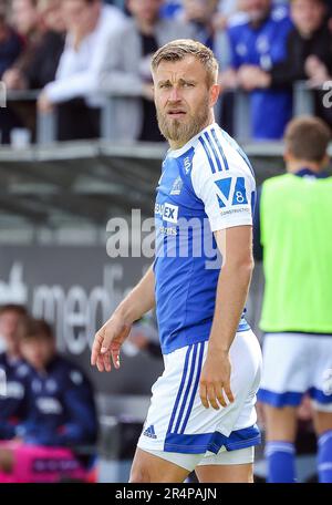 Lyngby, Dänemark. 29. Mai 2023. Frederik Gytkjaer (26) von Lyngby Boldklub, gesehen während des dänischen Superliga-Spiels 3F zwischen Lyngby Boldklub und Aalborg BK im Lyngby-Stadion in Lyngby. (Foto: Gonzales Photo/Alamy Live News Stockfoto