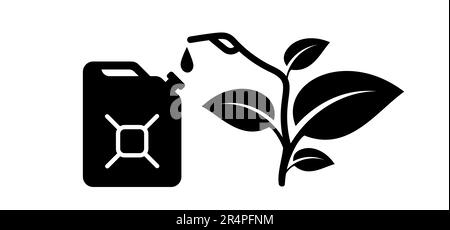 Internationaler, nationaler Biodieseltag. Cartoon-Benzin, Kanister mit Griff. Symbol für Kanister oder kanister. Benzin, Dose, Kanister, Motoröl. Gas-pu Stockfoto