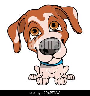 Jack Russell Terrier. Vektordarstellung eines ukrainischen Hundes namens Patron. Süßes Hündchen. Wunderschöner Haushund Stock Vektor
