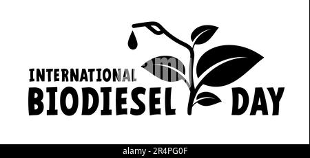 Internationaler Biodiesel-Tag. Für Cartoon Green Bio, Öko, Benzin. Gaspumpendüse. Symbol für Kanister oder kanister. Kraftstofftank für Transport und Stor Stockfoto