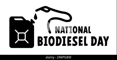 Nationaler Biodieseltag. Cartoon-Benzin, Kanister mit Griff. Symbol für Kanister oder kanister. Kraftstofftank für Transport und Lagerung von Benzin. Can-Jerr Stockfoto