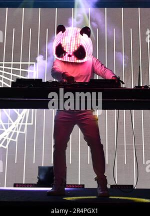 Napa, USA. 28. Mai 2023. White Panda tritt am 3. Tag des BottleRock Napa Valley Music Festivals auf der Napa Valley Expo am 28. Mai 2023 in Napa, Kalifornien, auf. Foto: Casey Flanigan/imageSPACE Credit: Imagespace/Alamy Live News Stockfoto