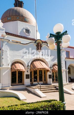 Quapaw-Badehaus in der Badehaus-Reihe, Hot Springs-Nationalpark, Hot Springs, Arkansas Stockfoto