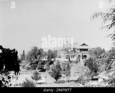 Südindien, von denen Teile heute als Pakistan bekannt sind: Bahnhofskrankenhaus, Dalhousie. Aus einer Serie, die aus dem ursprünglichen Schnappschuss des Ersten Weltkriegs in Indien, c1917-19, aufgenommen wurde. Die Originale waren kleine Fotos, die bei zu großer Vergrößerung schlecht aussehen könnten. Stockfoto