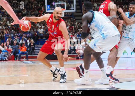 Mailand, Italien. 29. Mai 2023. Mediolanum Forum, Mailand, Italien, 29. Mai 2023, Shavon Shields (EA7 Emporio Armani Olimpia Milano) während des Playoffs – EA7 Emporio Armani gegen BDS Sassari – Italienische Basketball-Serie A-Meisterschaft: Live Media Publishing Group/Alamy Live News Stockfoto