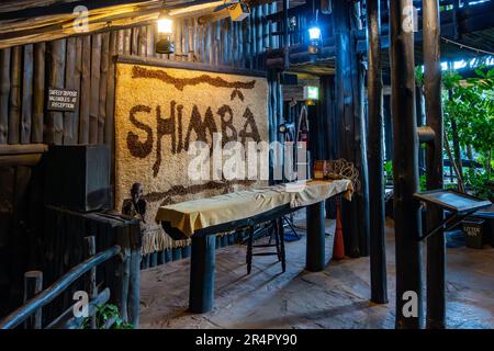 Shimba Hill Lodge Lobby. Kenia, Afrika. Stockfoto