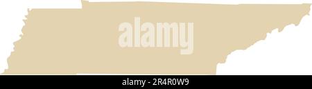 BEIGE CMYK-Farbkarte von TENNESSEE, USA Stock Vektor