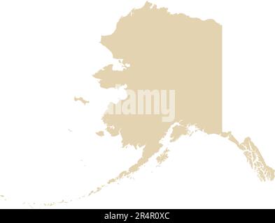 BEIGE CMYK-Farbkarte von ALASKA, USA Stock Vektor