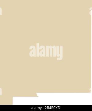BEIGE CMYK-Farbkarte von NEW MEXICO, USA Stock Vektor