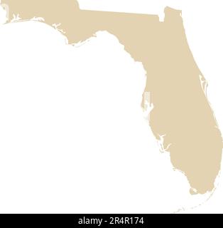 BEIGE CMYK-Farbkarte von FLORIDA, USA Stock Vektor