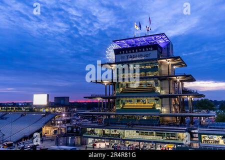 Indianapolis, USA. 28. Mai 2023. Der Indianapolis Motor Speedway ist Austragungsort der INDYCAR Series für die Indianapolis 500 in Indianapolis, USA. (Kreditbild: © Walter G. Arce Sr./ZUMA Press Wire) NUR REDAKTIONELLE VERWENDUNG! Nicht für den kommerziellen GEBRAUCH! Stockfoto