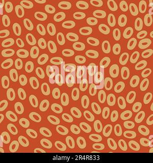 Orange Beans auf orangefarbenem Hintergrund Nahtloses Muster Stock Vektor