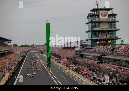 Indianapolis, USA. 28. Mai 2023. Der Indianapolis Motor Speedway ist Austragungsort der INDYCAR Series für die Indianapolis 500 in Indianapolis, USA. (Kreditbild: © Walter G. Arce Sr./ZUMA Press Wire) NUR REDAKTIONELLE VERWENDUNG! Nicht für den kommerziellen GEBRAUCH! Stockfoto