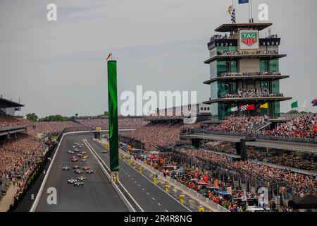 Indianapolis, USA. 28. Mai 2023. Der Indianapolis Motor Speedway ist Austragungsort der INDYCAR Series für die Indianapolis 500 in Indianapolis, USA. (Kreditbild: © Walter G. Arce Sr./ZUMA Press Wire) NUR REDAKTIONELLE VERWENDUNG! Nicht für den kommerziellen GEBRAUCH! Stockfoto