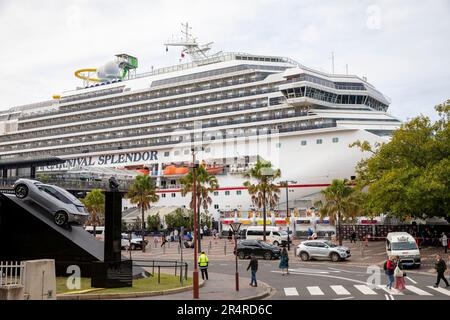 Sydney Passagierterminal im Ausland, Kreuzfahrtschiff Carnival Pracht liegt in Sydney, NSW, Australien Stockfoto
