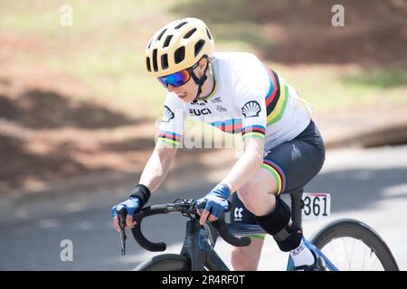 UCI-Weltmeisterschaft, Straßenrennen, Huntsville, Alabama, USA. 29. Mai 2023. Frances Brown aus Großbritannien gewinnt das Straßenrennen der Frauen C1. Kredit: Casey B. Gibson/Alamy Live News Stockfoto