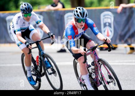 UCI-Weltmeisterschaft, Straßenrennen, Huntsville, Alabama, USA. 29. Mai 2023. Clara Brown aus den Vereinigten Staaten, Gewinnerin des Frauen-Rennens C3. Kredit: Casey B. Gibson/Alamy Live News Stockfoto