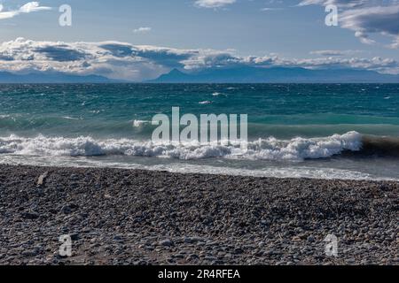 Landschaft am Buenos Aires Lake in der Region Aysen, Argentinien Stockfoto